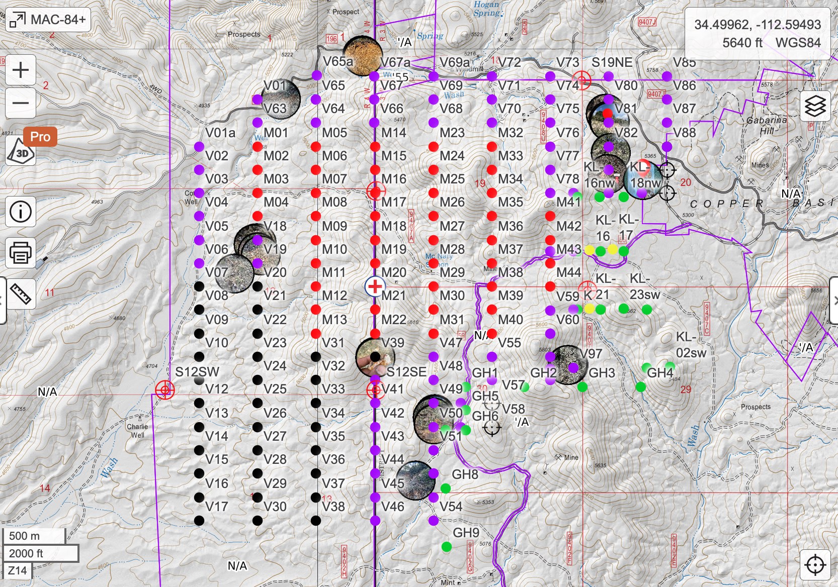 Map of McNary Mining Area